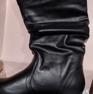 Charlotte Russe Black Vanessa Vinyl Boot